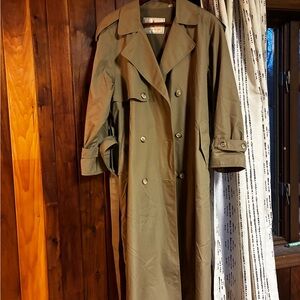 London Fog Tan Double-Breasted Trench Coat